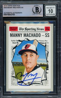Manny Machado Autographed 2019 Topps Heritage Card #354 Baltimore Orioles Auto Grade Gem Mint 10 Beckett BAS #16542703