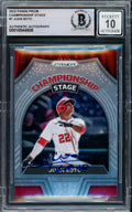 Juan Soto Autographed 2022 Prizm Championship Stage Card #CS-7 New York Yankees Auto Grade Gem Mint 10 Beckett BAS #16544608