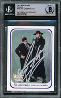 Undertaker Autographed 1991 Merlin WWF Italian Rookie Card #136 Beckett BAS #15679784