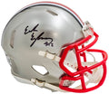 Emeka Egbuka Autographed Ohio State Buckeyes Flash Silver Speed Mini Helmet Beckett BAS Witness Stock #216623
