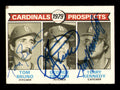 Terry Kennedy, George Frazier & Tom Bruno Autographed 1979 Topps Rookie Card #724 St. Louis Cardinals