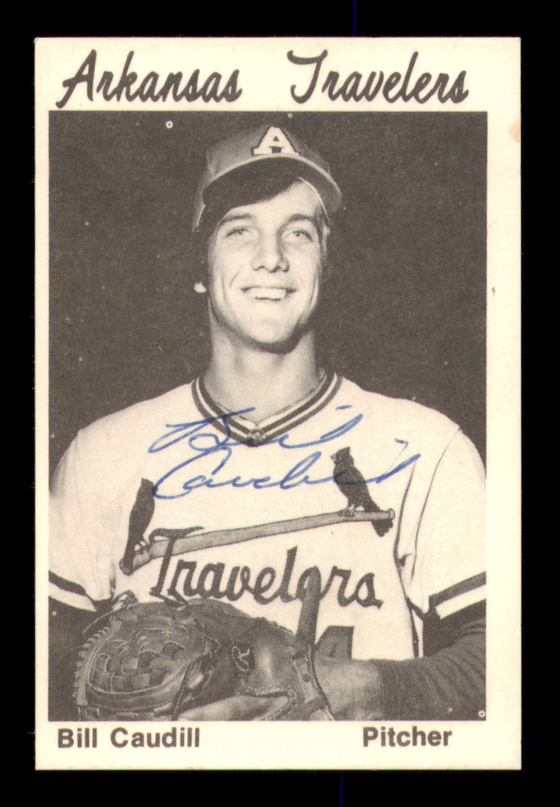 Bill Caudill Autographed 1976 TCMA Rookie Card Arkansas Travelers