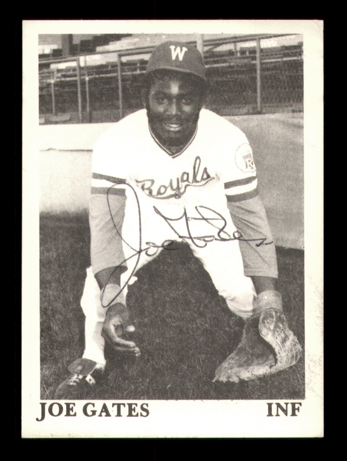 Joe Gates Autographed 1975 TCMA Rookie Card Waterloo Royals