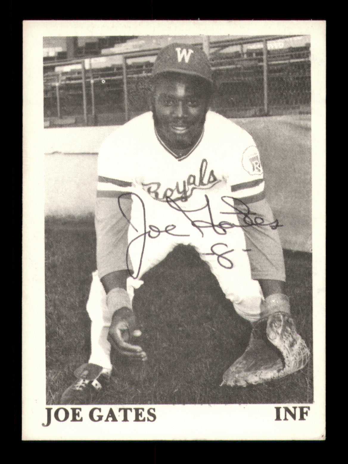 Joe Gates Autographed 1975 TCMA Rookie Card Waterloo Royals