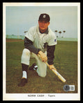 Norm Cash Autographed 7x9 Team Issued Photo Detroit Tigers Beckett BAS QR #BM37541