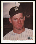 Whitey Ford Autographed 7x9 Team Issued Photo New York Yankees Beckett BAS QR #BM37509