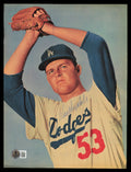 Don Drysdale Autographed 8.5x11.5 Magazine Page Photo Los Angeles Dodgers Beckett BAS QR #BM37263