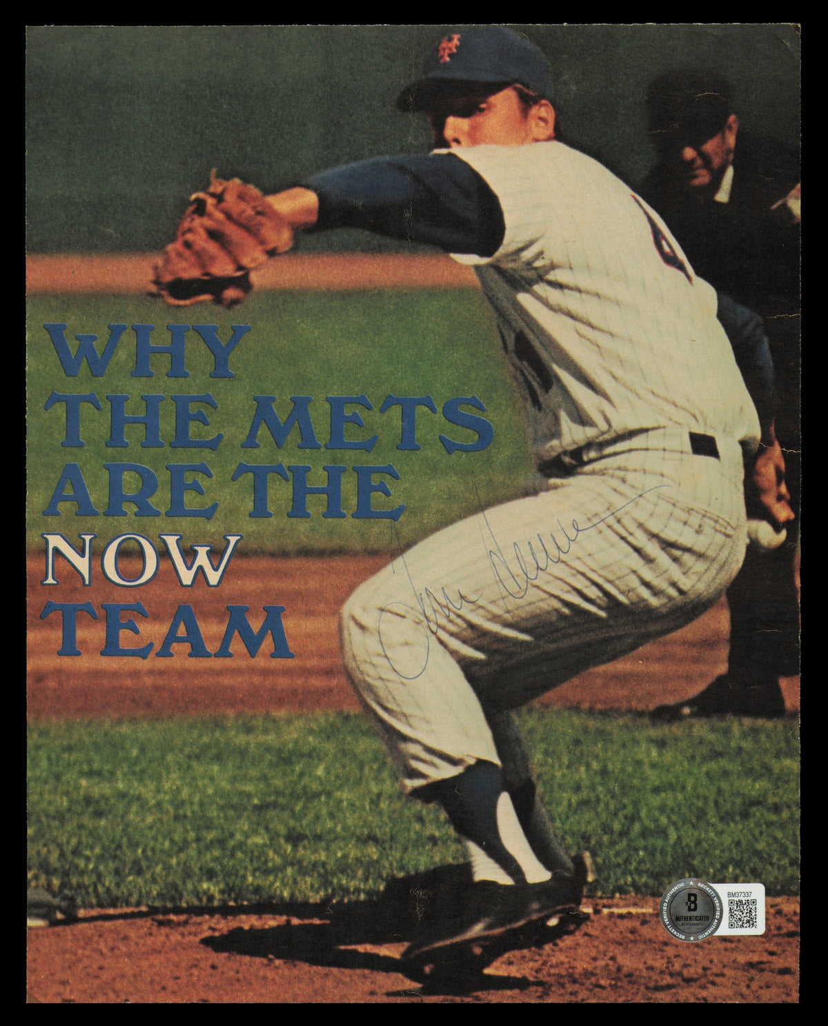 Tom Seaver Autographed 8x10 Magazine Page Photo New York Mets Beckett BAS QR #BM37337