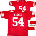 San Francisco 49ers Fred Warner Autographed Red Jersey Beckett BAS Witness