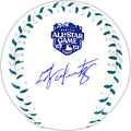 Edgar Martinez Autographed Official 2023 All Star Game Logo Game Baseball Seattle Mariners Beckett BAS Witness