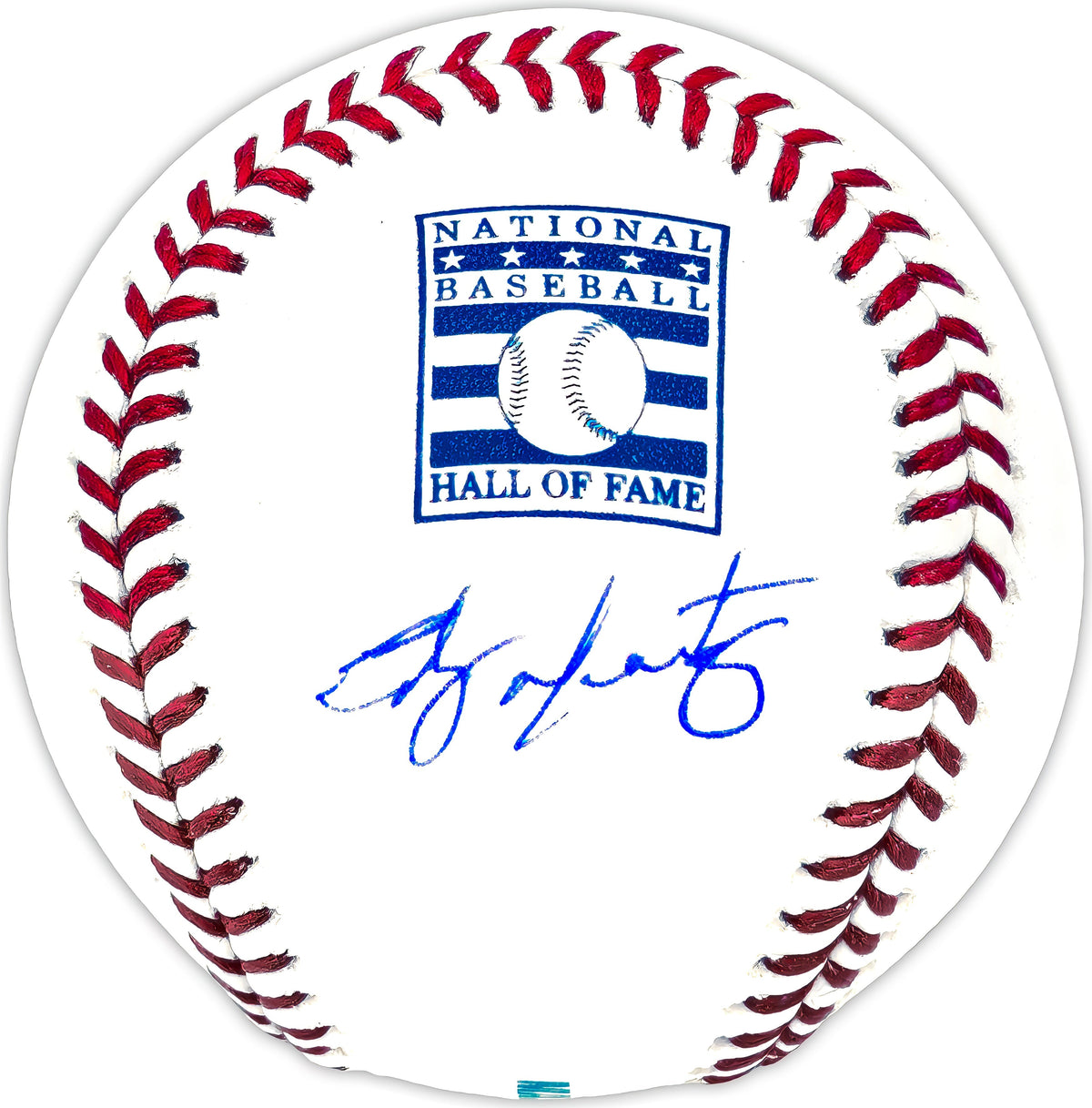 Edgar Martinez Autographed Official Hall of Fame HOF Logo Baseball Seattle Mariners Beckett BAS Witness