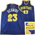 Golden State Warriors Mitch Richmond Autographed Blue Jersey Beckett BAS Witness