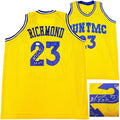 Golden State Warriors Mitch Richmond Autographed Yellow Jersey "HOF 2014" Beckett BAS Witness
