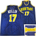 Golden State Warriors Chris Mullin Autographed Blue Jersey Beckett BAS Witness