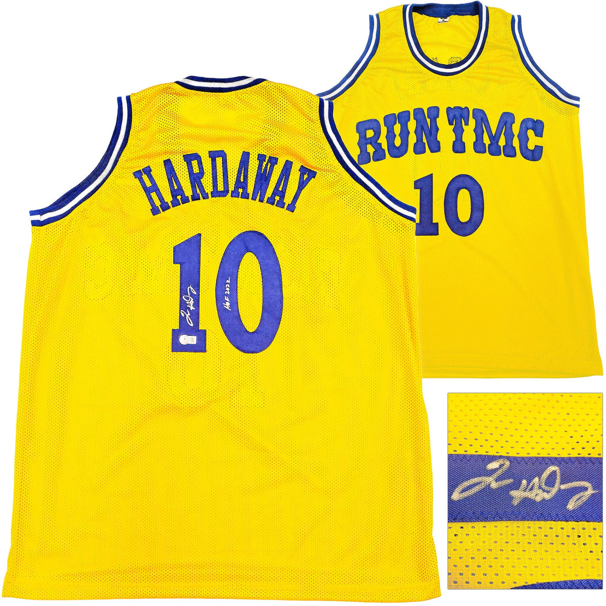 Golden State Warriors Tim Hardaway Autographed Yellow Jersey "HOF 2022" Beckett BAS Witness