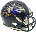 Justin Tucker Autographed Baltimore Ravens Black Speed Mini Helmet JSA