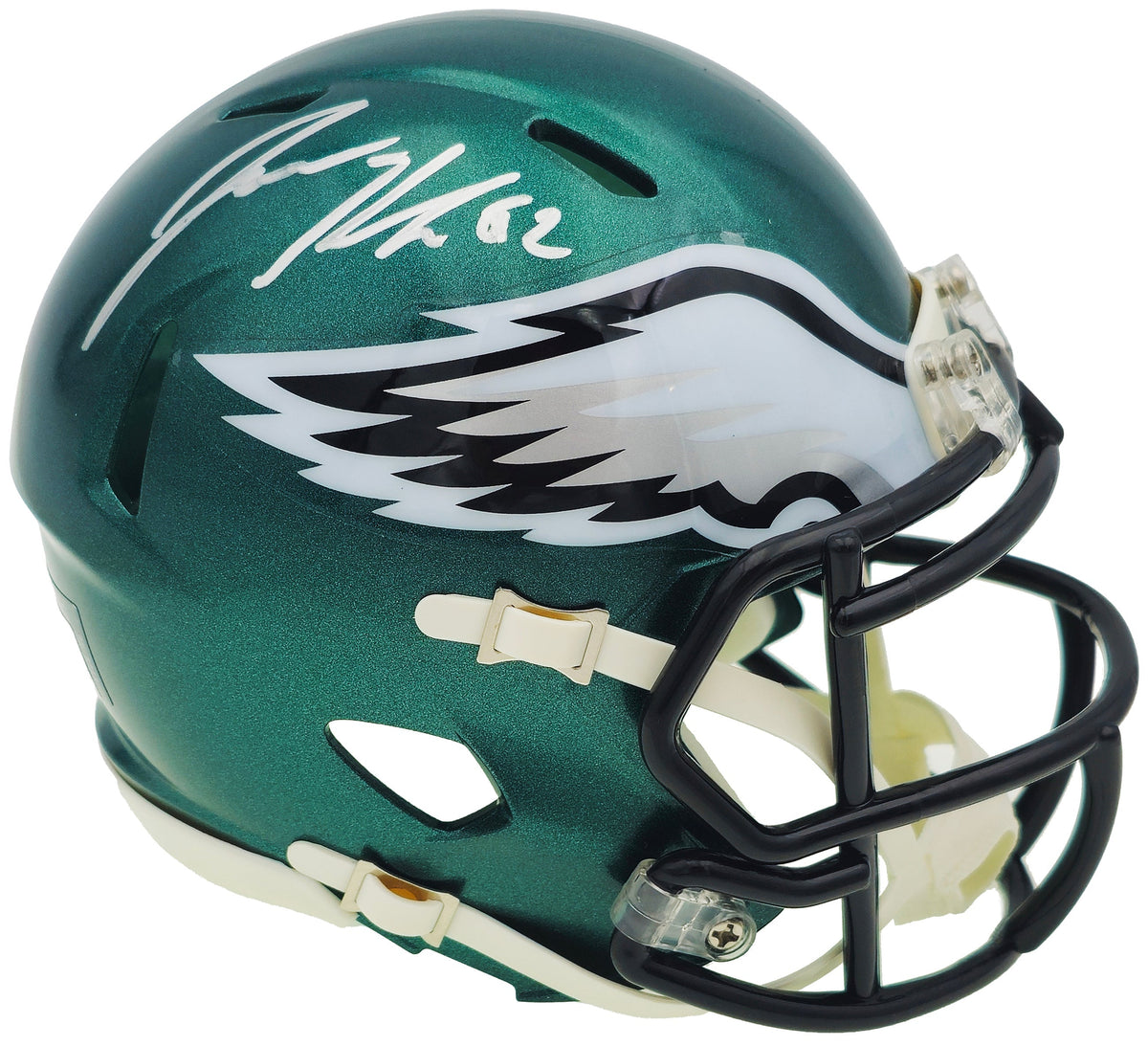 Jason Kelce Autographed Philadelphia Eagles Green Speed Mini Helmet Beckett BAS QR
