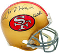 Joe Montana Autographed San Francisco 49ers Gold Full Size Speed Authentic Helmet "G.O.A.T." Beckett BAS QR