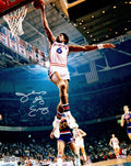 Julius "Dr. J" Erving Autographed 16x20 Photo Philadelphia 76ers Beckett BAS Witness