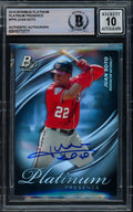 Juan Soto Autographed 2019 Bowman Platinum Presence Card #PP9 Washington Nationals Auto Grade Gem Mint 10 Beckett BAS #15773777