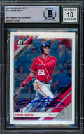 Juan Soto Autographed 2019 Donruss Optic Card #113 Washington Nationals Auto Grade Gem Mint 10 Beckett BAS #15773780