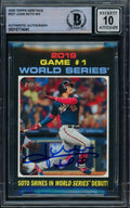 Juan Soto Autographed 2020 Topps Heritage Card #327 Washington Nationals Auto Grade Gem Mint 10 Beckett BAS #15774045