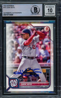 Juan Soto Autographed 2022 Bowman Card #10 Washington Nationals Auto Grade Gem Mint 10 Beckett BAS #15774089