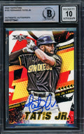 Fernando Tatis Jr. Autographed 2022 Topps Fire Card #102 San Diego Padres Auto Grade Gem Mint 10 Beckett BAS #15775441
