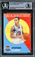 Stephen Curry Autographed 2011-12 Panini Past & Present Card #114 Golden State Warriors Beckett BAS #15779044