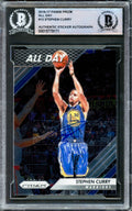 Stephen Curry Autographed 2016-17 Panini Prizm Card #13 Golden State Warriors Beckett BAS #15779171