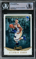 Stephen Curry Autographed 2016-17 Panini Studio Card #1 Golden State Warriors Beckett BAS #15779175