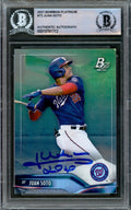 Juan Soto Autographed 2021 Bowman Platinum Card #73 Washington Nationals Beckett BAS #15781712
