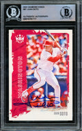 Juan Soto Autographed 2021 Donruss Diamond Kings Card #87 Washington Nationals Beckett BAS #15781717