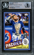 Fernando Tatis Jr. Autographed 2020 Topps 35th Anniversary Card #85TB-37 San Diego Padres Beckett BAS #15782118