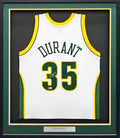 Seattle Supersonics Kevin Durant Autographed Framed White Authentic Mitchell & Ness HWC Swingman 2007-08 Jersey Beckett BAS QR