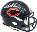 Richard Dent Autographed Chicago Bears Blue Speed Mini Helmet "MVP XX" Beckett BAS Witness