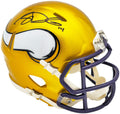 Sam Darnold Autographed Minnesota Vikings Flash Yellow Speed Mini Helmet Beckett BAS Witness