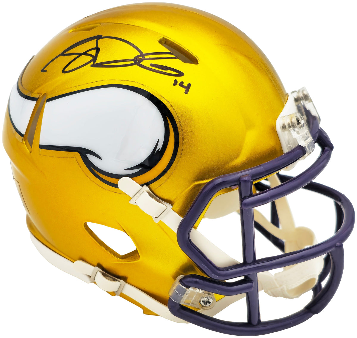 Sam Darnold Autographed Minnesota Vikings Flash Yellow Speed Mini Helmet Beckett BAS Witness