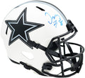 Dez Bryant Autographed Dallas Cowboys Lunar Eclipse White Full Size Speed Replica Helmet Beckett BAS Witness