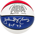 Julius "Dr. J" Erving Autographed Official ABA Logo Red, White & Blue Basketball Philadelphia 76ers "HOF 93" Beckett BAS Witness