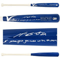 Michael Busch Autographed Blue Victus Player Model Baseball Bat Chicago Cubs "5 Straight Games With HR 2024" Beckett BAS Witness