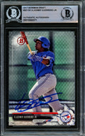 Vladimir Guerrero Jr Autographed 2017 Bowman Draft Rookie Card #BD150 Toronto Blue Jays Beckett BAS #15500371