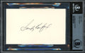 Sandy Koufax Autographed 3x5 Index Card Los Angeles Dodgers Beckett BAS #15502104