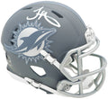 Tyreek Hill Autographed Miami Dolphins Slate Gray Speed Mini Helmet Beckett BAS Witness