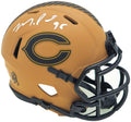 Montez Sweat Autographed Chicago Bears Camo Brown Salute to Service Speed Mini Helmet JSA