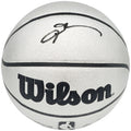 Allen Iverson Autographed Platinum Edition Composite Leather Basketball Philadelphia 76ers Beckett BAS Witness