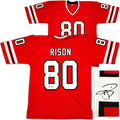 Atlanta Falcons Andre Rison Autographed Red Jersey "84 TD" JSA