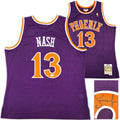 Phoenix Suns Steve Nash Autographed Purple Authentic Mitchell & Ness 2005-06 Hardwood Classic Swingman Jersey Size XL Beckett BAS Witness