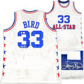 Boston Celtics Larry Bird Autographed White All Star Jersey Beckett BAS Witness