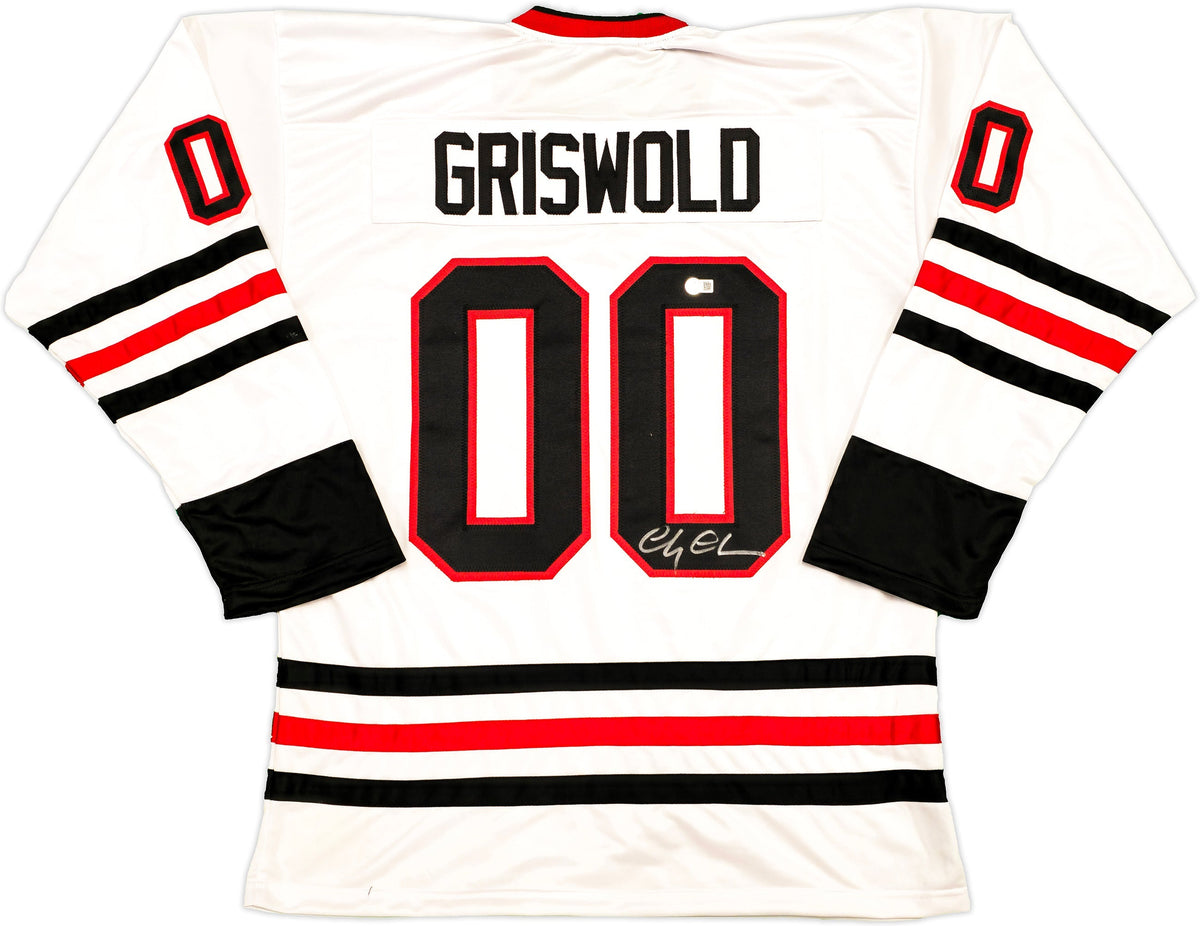 Christmas Vacation Chevy Chase Autographed White Jersey Griswold Beckett BAS QR